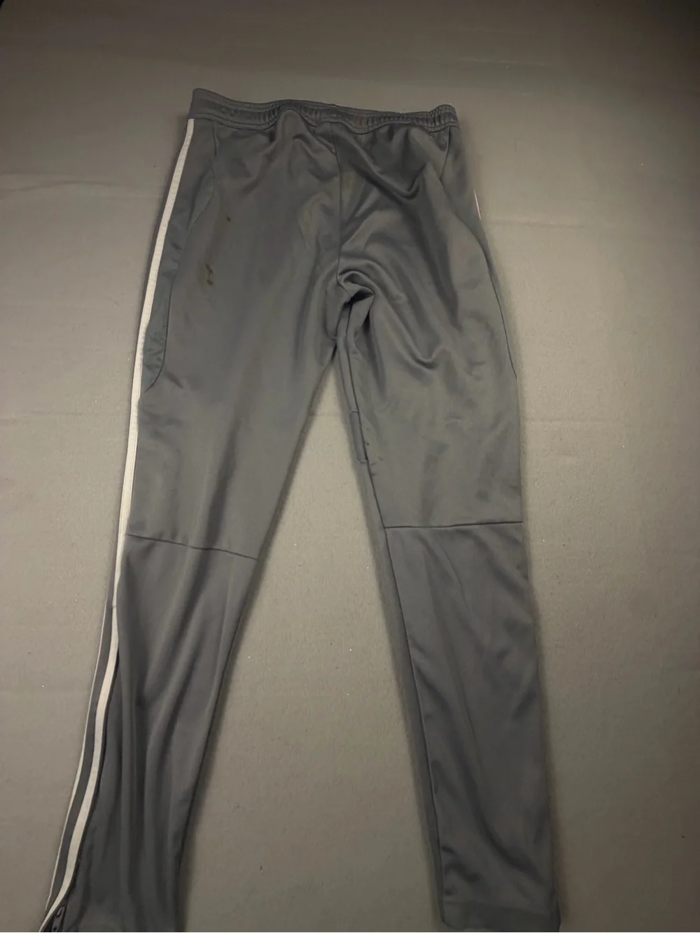 adidas Black Joggers with White Three-Stripe Detail M